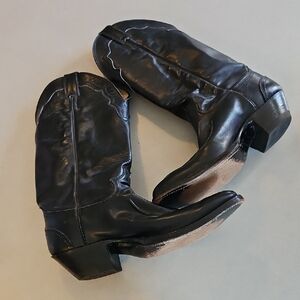 Vintage Black Justin Cowboy Boots
